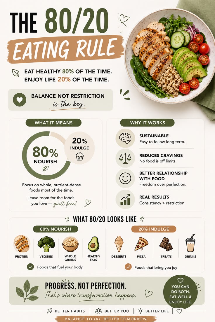 The 80% Rule: Do We Really Need to Eat Perfectly Healthy?